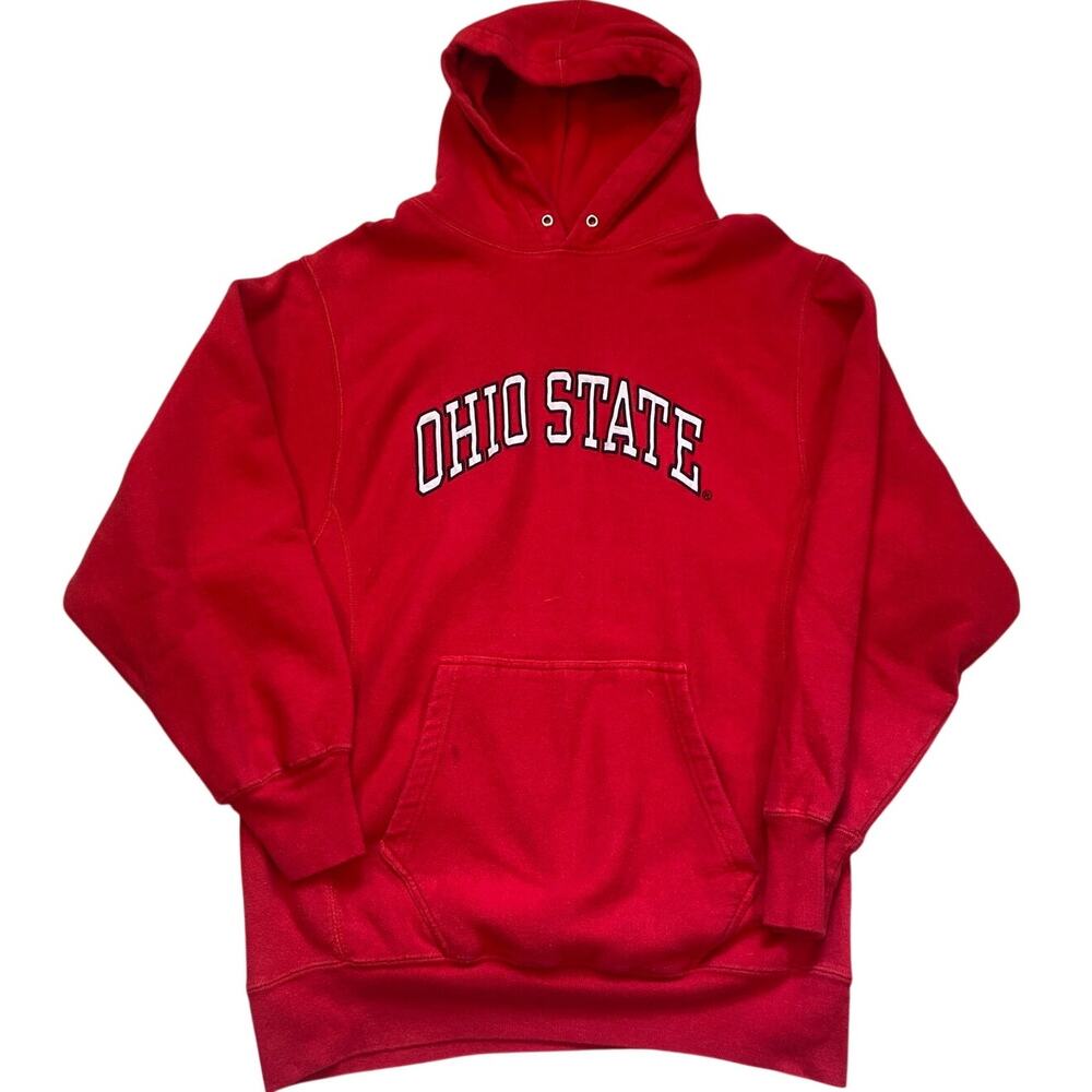 Vintage Steve & Barry's Ohio State Buckeyes Red Pullover Hoodie Size Medium